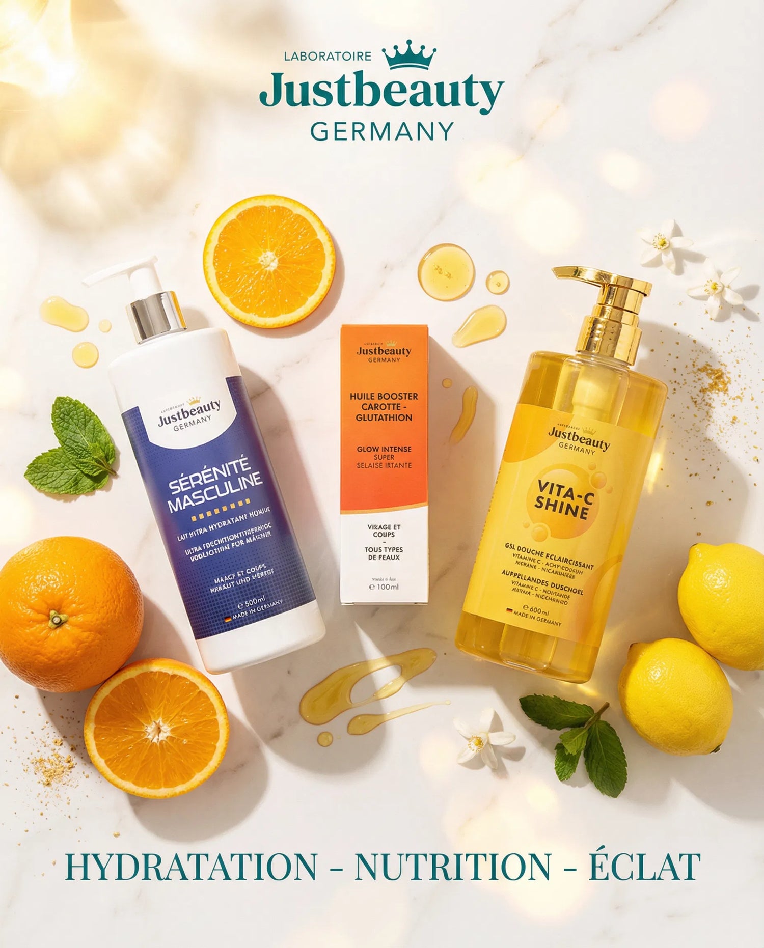 KIT CORPS SUPRÊME ÉLÉGANCE MASCULINE – HYDRATATION, ÉCLAT & GLOW NATUREL 3PCS