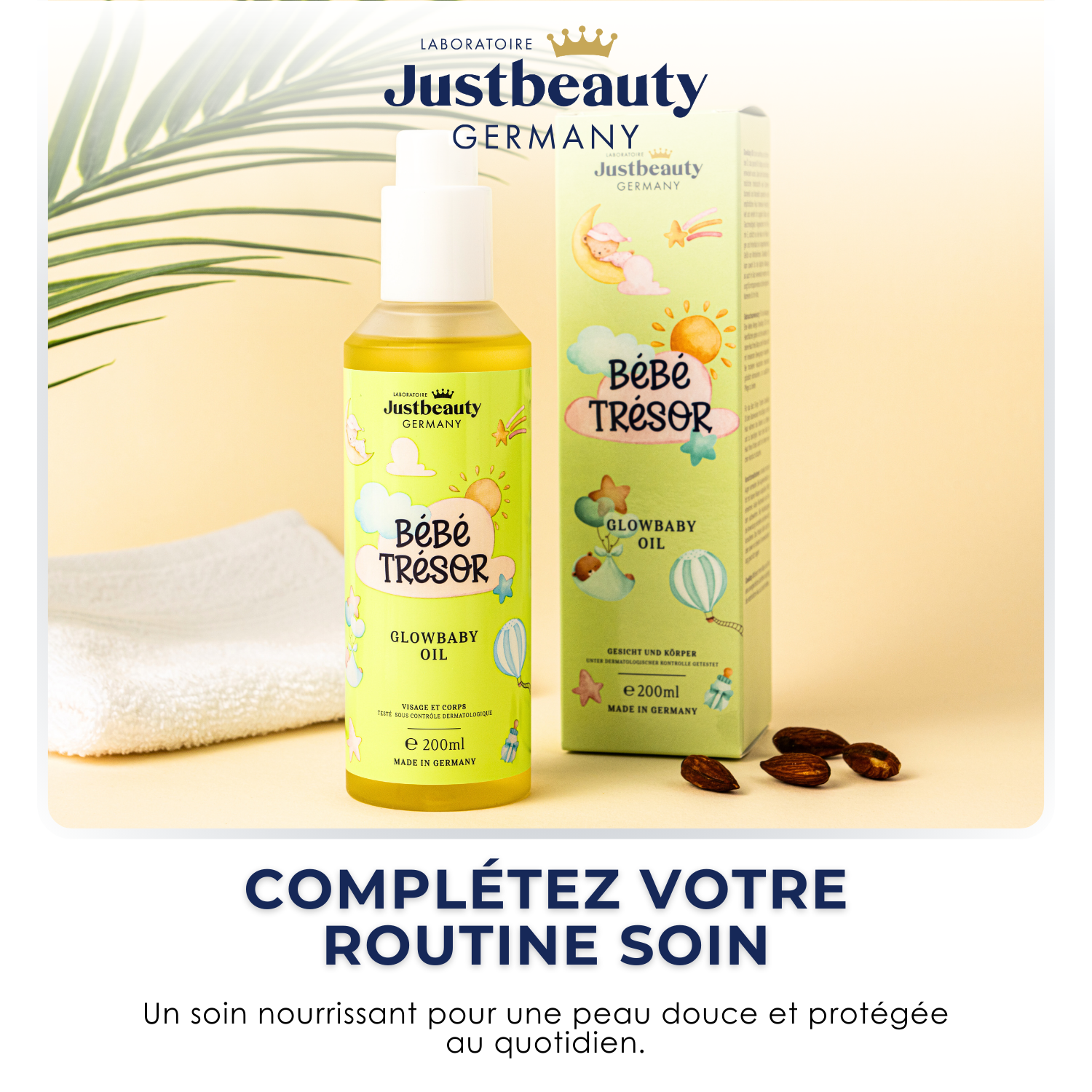 GLOWBABY OIL – L’Huile Précieuse de Massage & de Soin pour Bébé, Enfant & Ado 200ml