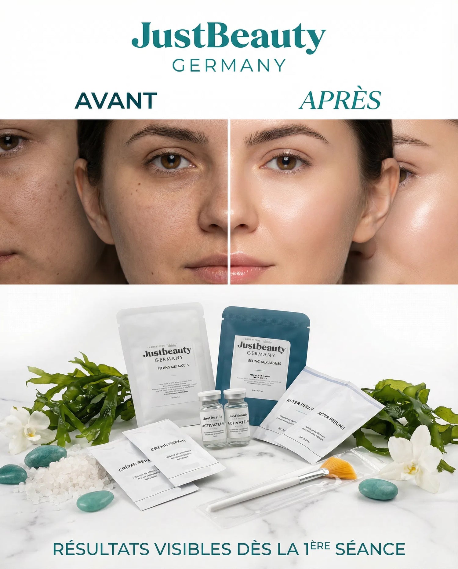 PEELING AUX ALGUES HAUTE PERFORMANCE - Peau nette - Teint uniforme - Éclat retrouvé