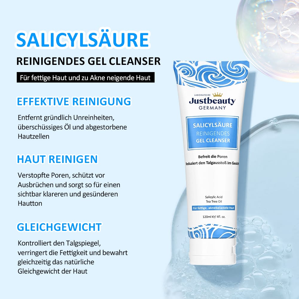 PURE SKIN SOLUTION – Nettoyant Visage Purifiant Anti-Acné &amp; Anti-Imperfections (120 ml)