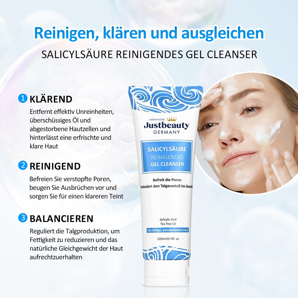 PURE SKIN SOLUTION – Nettoyant Visage Purifiant Anti-Acné &amp; Anti-Imperfections (120 ml)