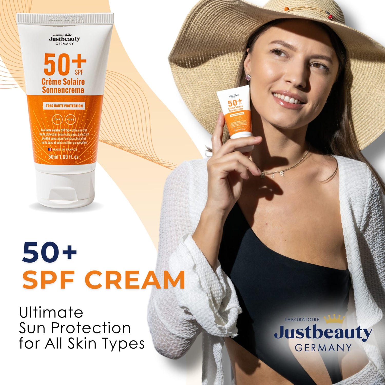 PROTECTION SOLAIRE HAUTE PERFORMANCE SPF 50+ : DÉFENSE MAXIMALE & ÉCLAT NATUREL