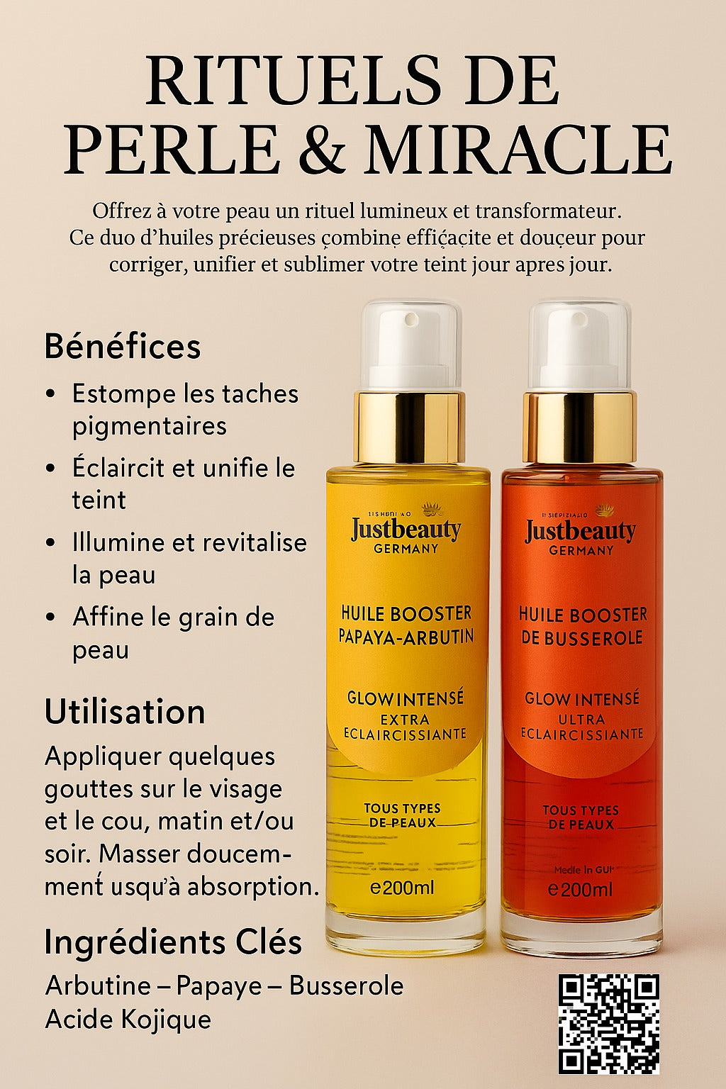 RITUELS DE PERLE & LUMIÈRE – DUO D'HUILES ÉCLAT SUPRÊME • 200 ML