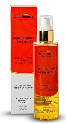 DUO( GEL DOUCHE ÉCLAIRCISSANT  650 ml+ HUILE AU BUSEROLLE)