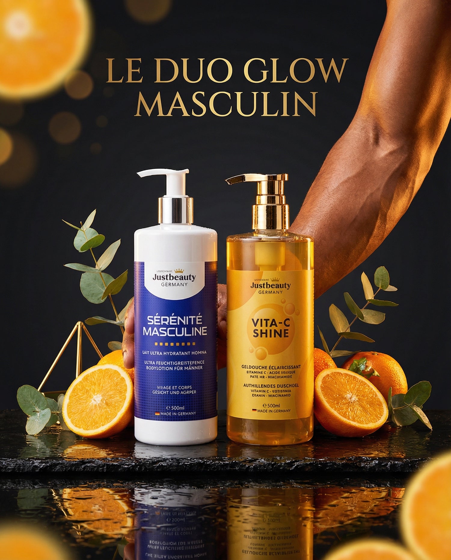KIT CORPS ÉCLAT & HYDRATATION MASCULIN – CONFORT & LUMINOSITÉ 2PCS