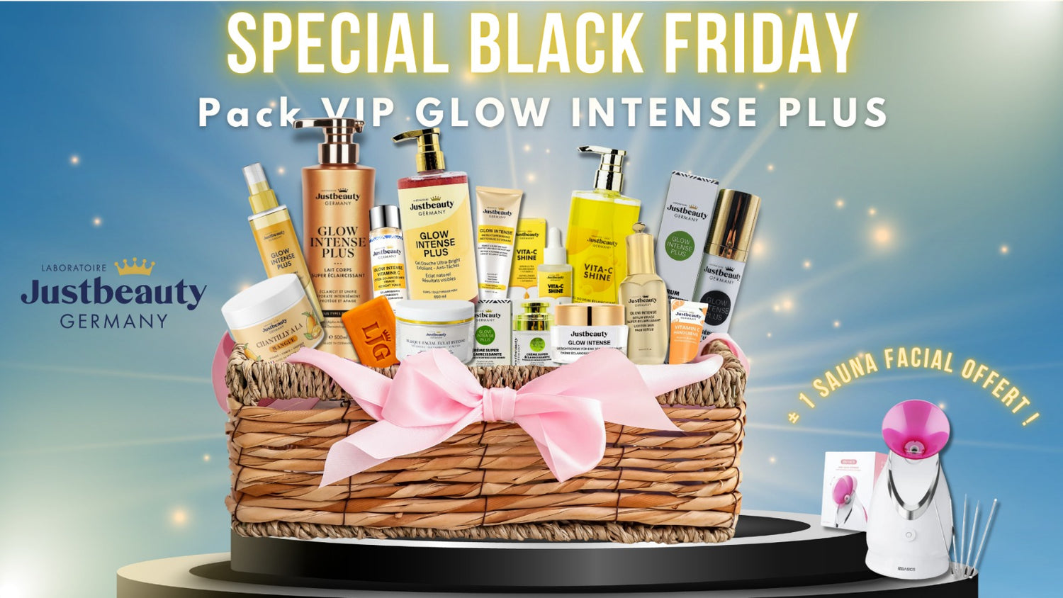 PACK GLOW INTENSE PREMIUM VIP + SAUNA FACIAL OFFERT 15PCS